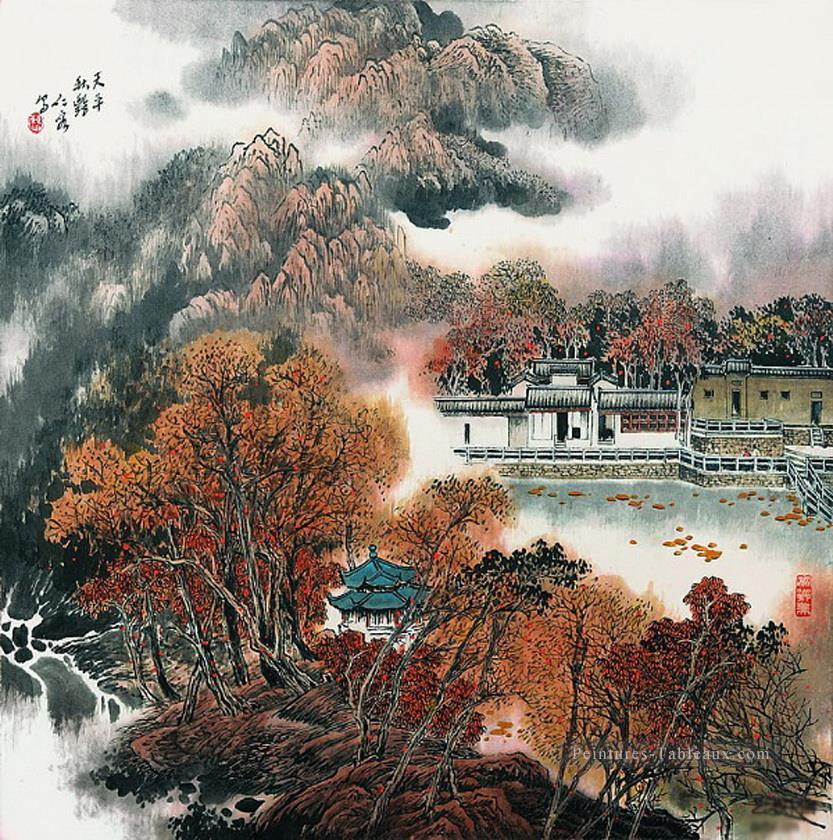 Cao renrong Suzhou Park en automne chinois traditionnel Peintures à l'huile